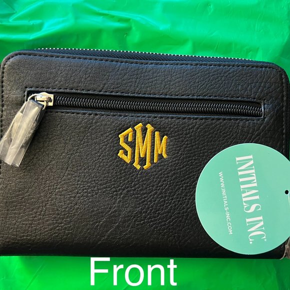 PORTFOLIO WALLET (Black) by Initials - Picture 1 of 3
